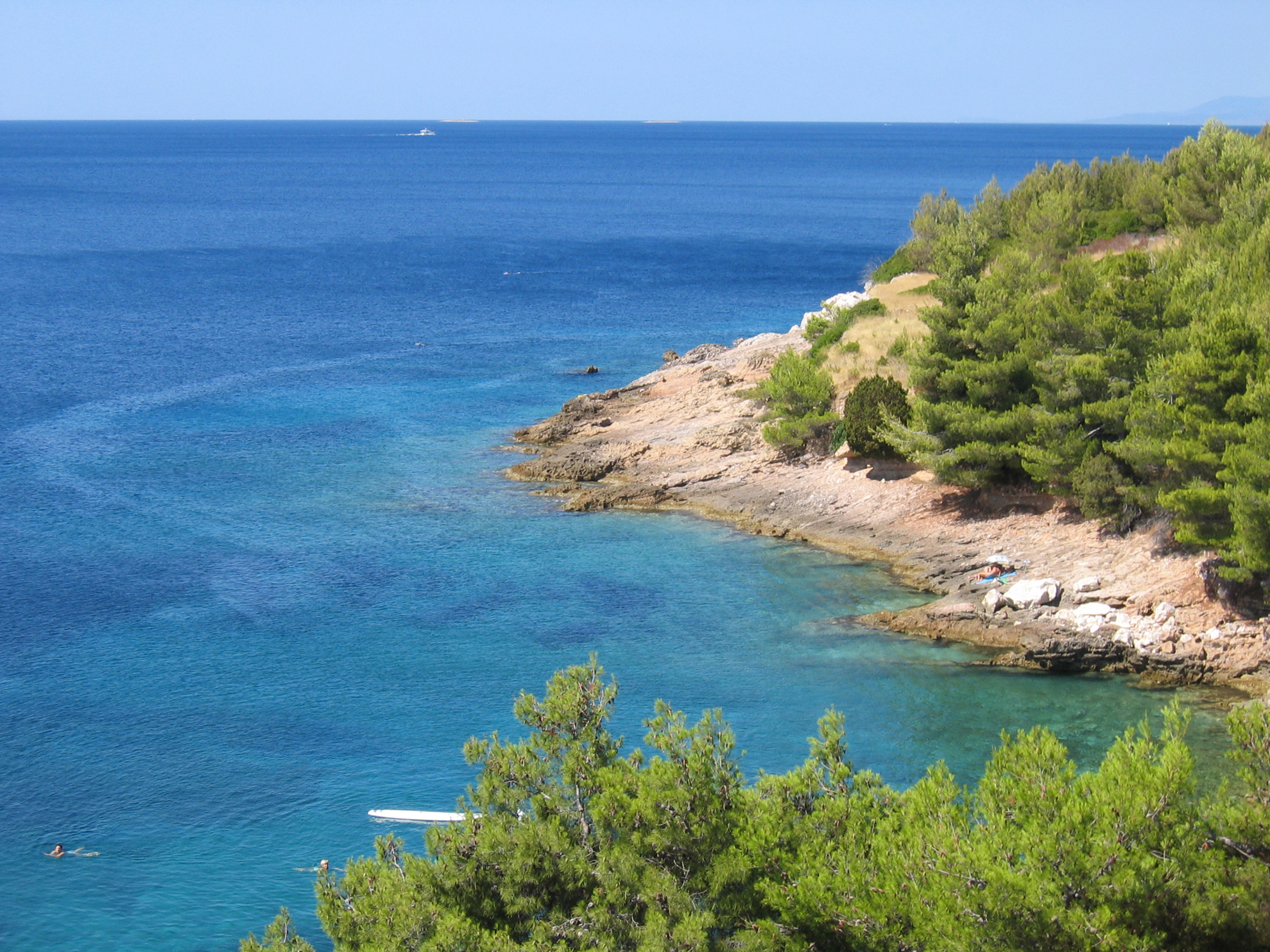 Genie&szlig;en Sie diesen Meerblick aus einem Apartment aus unserem Ferienhaus auf Hvar in Kroatien.